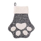 Décoration de chaussette de Noël en forme de patte de chat mignonne