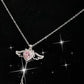 Collier ailes d’ange roses