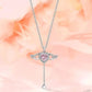 Collier ailes d’ange roses