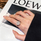 Bague rotative en forme de trèfle à quatre feuilles, ouverte et réglable