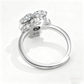 Bague rotative en forme de trèfle à quatre feuilles, ouverte et réglable