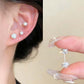Boucles d'oreilles à clous en strass scintillants pour femmes