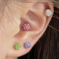 Boucles d'oreilles à clous en strass scintillants pour femmes