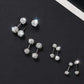 Boucles d'oreilles à clous en strass scintillants pour femmes