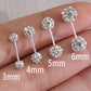 Boucles d'oreilles à clous en strass scintillants pour femmes