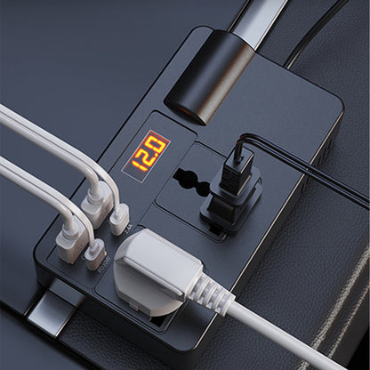 Convertisseur de Voiture Portable 12V/24V vers 220V avec Écran Numérique