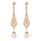 Boucles d’oreilles pendantes vintage des années 1920 en fausses perles