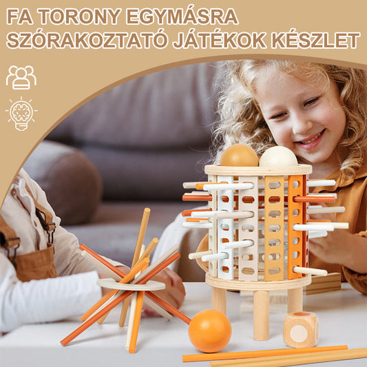 Jeu de Tours en Bois à Empiler Amusant