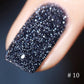 Vernis à ongles gel pailleté avec strass concassés