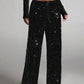 💖DERNIER JOUR DE SOLDES ! 60 % DE RÉDUCTION !🥰 Pantalon femme à sequins, jambes larges et taille élastiquée