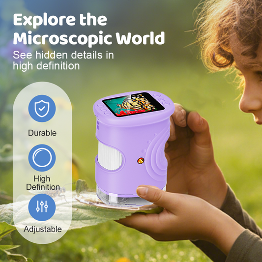 🔥Vente exceptionnelle O - Microscope de poche portable pour enfants - Le meilleur professeur d'un enfant