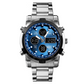 📢📢60% DE RÉDUCTION !! ⏰ Montre Analogique-Numérique Militaire Étanche pour Hommes – 48mm, Multifonction & Bracelet en Acier Inoxydable ! 🕰️💪