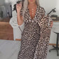 👗Nouveauté 50 % de réduction !🥰Robe femme à imprimé léopard et encolure en V
