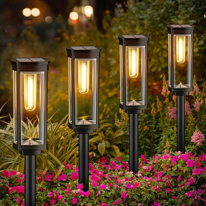 💎 50% DE RÉDUCTION ! 💎 Lampes Solaires d’Allée avec Filament – Design Rétro, IP65 Étanche & 14h d’Autonomie ☀️💡