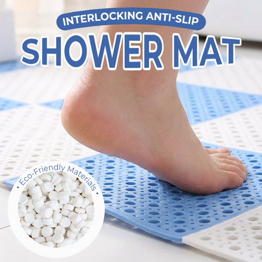 Tapis de douche antidérapant emboîtable avec ventouses