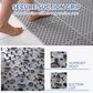 Tapis de douche antidérapant emboîtable avec ventouses