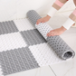 Tapis de douche antidérapant emboîtable avec ventouses
