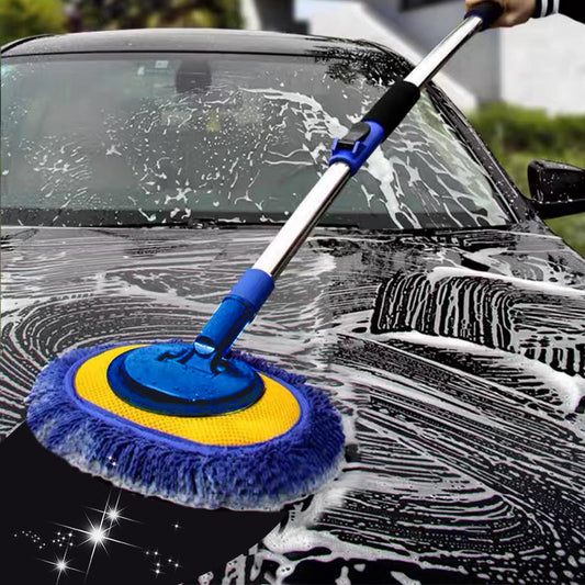 🚗 50% DE RÉDUCTION ! 🧽 Balai de lavage de voiture télescopique robuste en aluminium – réglable en 3 étapes, respectueux du dos et sans rayures ✨