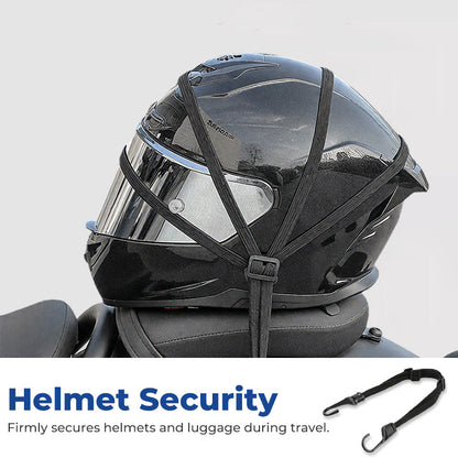 🔥 50% DE RÉDUCTION ! ✨🏍️ Universelles Gepäckseil für Motorradhelme mit 2 Haken 🔒