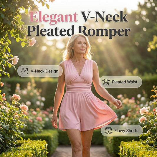 👗 50 % DE RÉDUCTION EN CE MOMENT ! 💐 Combinaison sans manches à col en V et taille froncée pour femme 🏖️
