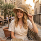 👒✨50 % de réduction🔥Chapeau de soleil élégant en paille tressée avec un nœud