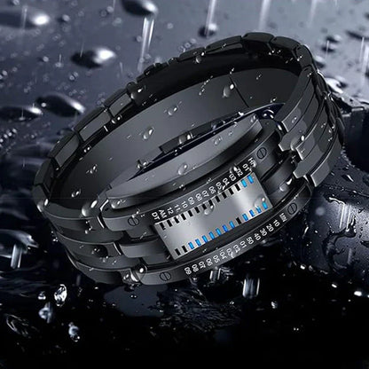 ⌚ PROMO LIMITÉE 50% DE RÉDUCTION ! ✨ Montre Binaire Homme – LED Bleue, Bracelet Acier Inox, Style Sportif & Élégant ⚡