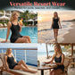 👙 PROMO LIMITÉE 50% DE RÉDUCTION ! 🌺 Maillot de Bain à Jupe Froncée et Double Bretelles – Effet Amincissant, Bretelles Sécurisées, Séchage Rapide ✨