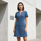 👗✨ OFFRE LIMITÉE -50% ! Robe en Denim pour Femmes – Col en V, Manches Courtes, Coupe Décontractée, Multi Tailles