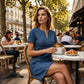 👗✨ OFFRE LIMITÉE -50% ! Robe en Denim pour Femmes – Col en V, Manches Courtes, Coupe Décontractée, Multi Tailles