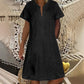 👗✨ OFFRE LIMITÉE -50% ! Robe en Denim pour Femmes – Col en V, Manches Courtes, Coupe Décontractée, Multi Tailles