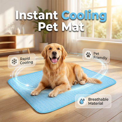 Tapis rafraîchissant d'été pour animaux de compagnie – Lit en soie glacée respirante