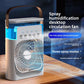 🌀🍃 PROMO FLASH -50% ! Climatiseur Portable Multifonction – Ventilateur Brumisateur Rechargeable, Réservoir 200ml, Batterie 1200mAh, Silencieux & Compact, 2 Coloris