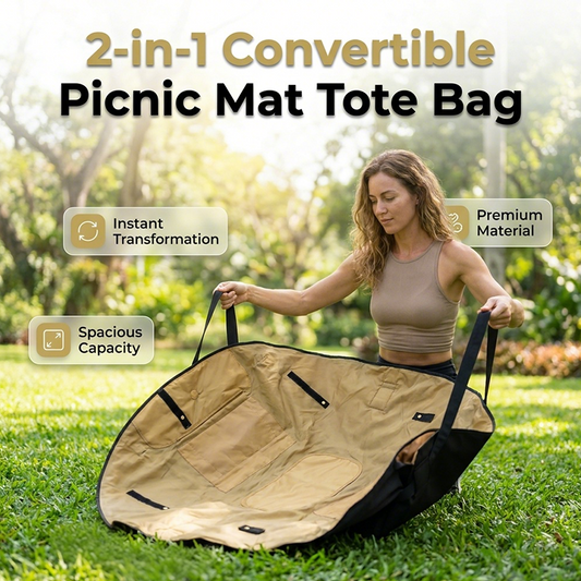 Sac cabas 2 en 1 convertible en tapis de pique-nique
