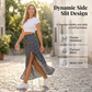 Jupe fendue taille haute à petites fleurs pour femme