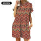 👗 50% DE RÉDUCTION 🌸 Robe décontractée à manches courtes – Imprimés polyvalents & coupe légère – Parfaite pour l’été, le quotidien ou les voyages – look frais et facile à porter ☀️✨🌿