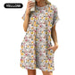 👗 50% DE RÉDUCTION 🌸 Robe décontractée à manches courtes – Imprimés polyvalents & coupe légère – Parfaite pour l’été, le quotidien ou les voyages – look frais et facile à porter ☀️✨🌿