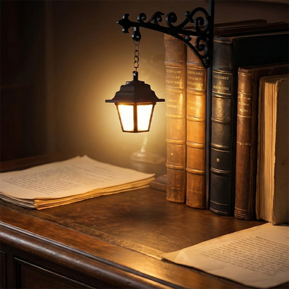 Lampe de bibliothèque miniature en forme de lampadaire rétro