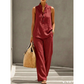 💕 50% DE RÉDUCTION! 👗 Ensemble Femme Minimaliste – Top sans manches & pantalon large – Coupe fluide, confortable & élégante – Parfait pour un look épuré au quotidien 🌿
