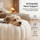📢📢50% DE RÉDUCTION !! ⏰ Panier rond apaisant ultra-doux pour chat et chien – Bordure surélevée, nid douillet parfait pour des siestes sereines 🐶☁️