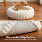 📢📢50% DE RÉDUCTION !! ⏰ Panier rond apaisant ultra-doux pour chat et chien – Bordure surélevée, nid douillet parfait pour des siestes sereines 🐶☁️