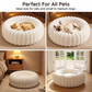 📢📢50% DE RÉDUCTION !! ⏰ Panier rond apaisant ultra-doux pour chat et chien – Bordure surélevée, nid douillet parfait pour des siestes sereines 🐶☁️