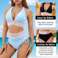 🌺Promotion 49% de réduction 👙Ensembles de bikinis à taille haute avec contrôle de l'abdomen et blocs de couleurs