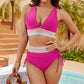 🌺Promotion 49% de réduction 👙Ensembles de bikinis à taille haute avec contrôle de l'abdomen et blocs de couleurs