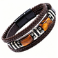 🔥Bracelet en cuir vintage polyvalent 📿 Bracelet tressé à plusieurs rangs avec des pierres « œil-de-tigre », pour hommes et femmes