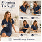 ☁️ Chemise de nuit ample à manches courtes — Tissu extensible ultra-doux | Respirante | Ne serre jamais et ne gêne pas les mouvements