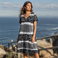 🌿 50 % DE RÉDUCTION MAINTENANT ! 💞Robe midi à col en V imprimé léopard pour femme
