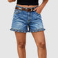Short en jean cargo extensible pour femme : short utilitaire confortable à taille mi-haute, style « workwear »