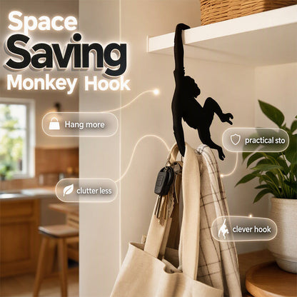 🐒 ACHETEZ 2, OBTENEZ 1 GRATUIT! 🍌 Crochet banane en forme de singe – Design amusant, robuste & gain de place – Idéal pour suspendre fruits, sacs ou accessoires de cuisine ✨