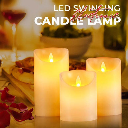 Lampe à bougie électronique pivotante à LED