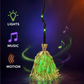 📢📢50% OFF !!⏰🧙 Décoration Halloween Balai de Sorcière Animé avec Lumières et Son